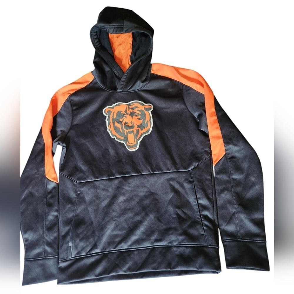 Chicago Bears Youth Hoodie Pullover Orange Blue NFL Football Size Large